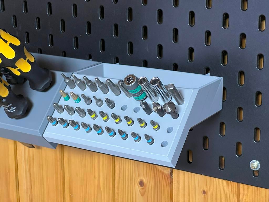 Ikea Skadis Schroevendraaier Bit Houder - Grijs, Ophalen of Verzenden, Nieuw