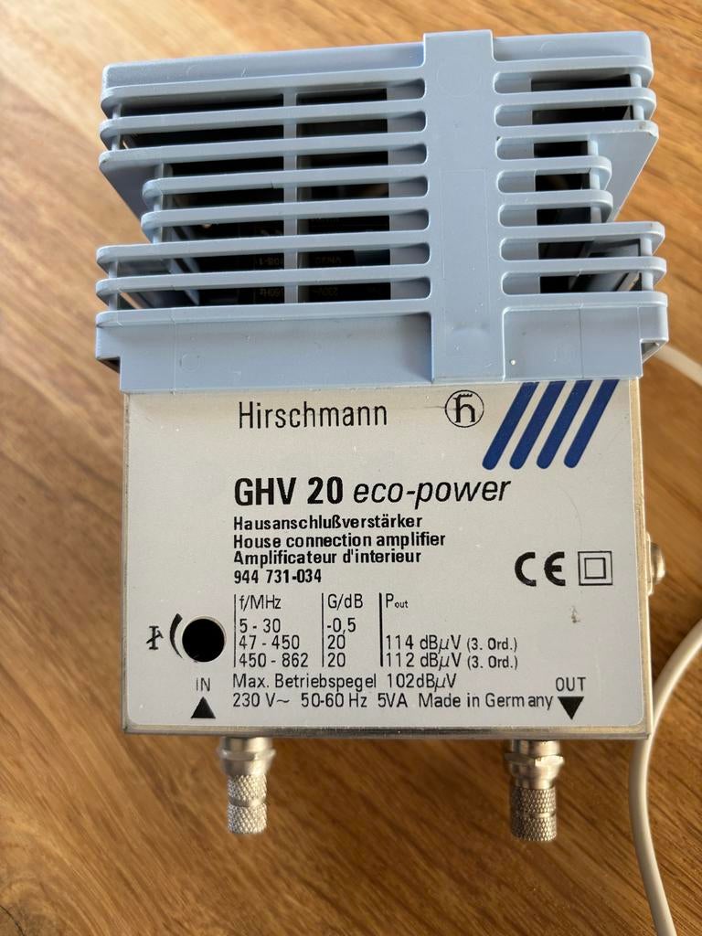 Hirschmann GHV 20 eco-power Huisversterker, Ophalen of Verzenden, Gebruikt, Overige merken