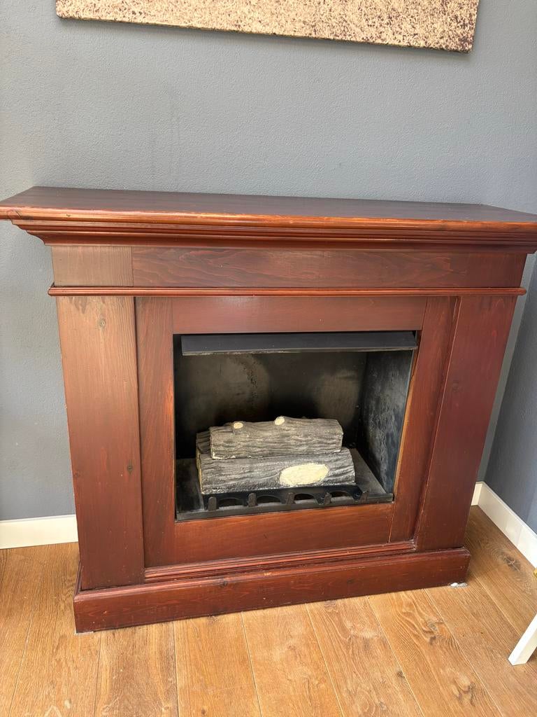 Sierkachel - Decoratieve Kachel met Houtblokken, Ophalen, Gebruikt, Overige soorten, Elektrisch