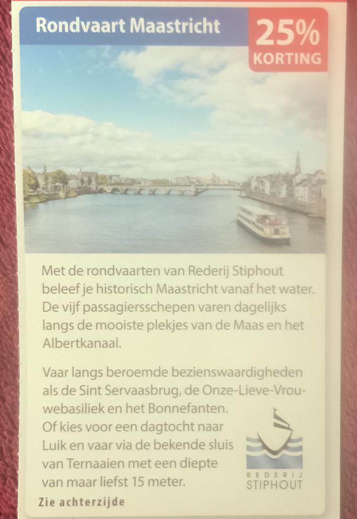 Rondvaart Maastricht - Rederij Stiphout Voordeelbon, Drie personen of meer, Kortingsbon, Overige typen