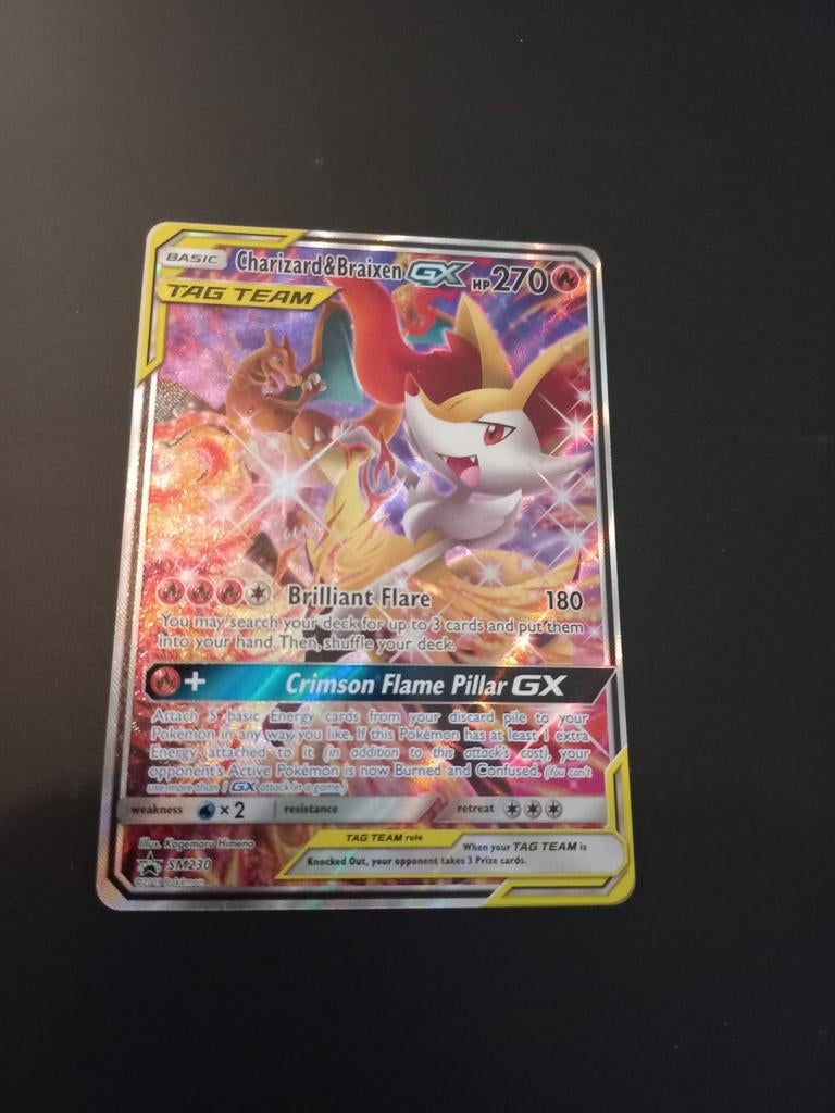 Charizard & Braixen gx, Hobby en Vrije tijd, Verzamelkaartspellen | Pokémon, Ophalen of Verzenden, Nieuw, Losse kaart, Foil
