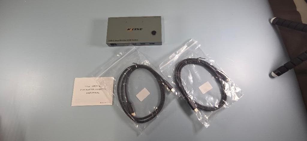KCEVE USB‑C Dual Monitor KVM Switch (nieuw), ., Nieuw, Ophalen of Verzenden, .