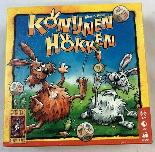 Konijnenhokken Konijnen hokken 999 Games Dobbelspel Compleet, Coolsingel 104, 3011 AG Rotterdam, Netherlands, Verzenden, Een of twee spelers