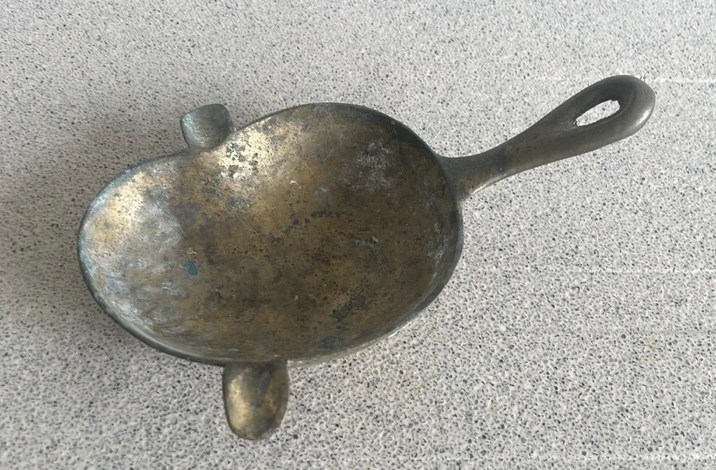 Antieke asbak koper, Ophalen of Verzenden, Gebruikt, Asbak