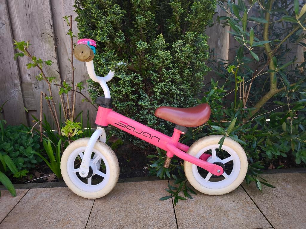 Loopfiets Sajan wit-roze, Ophalen, Gebruikt, Loopfiets