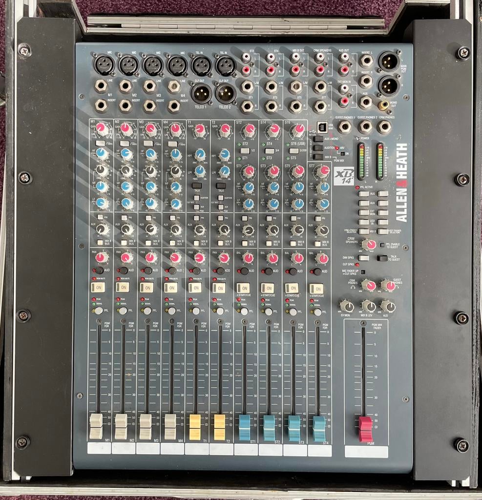 Allen & Heath XB-14 Broadcast Mixer + Flightcase, Muziek en Instrumenten, Mengpanelen, Zo goed als nieuw, Ophalen