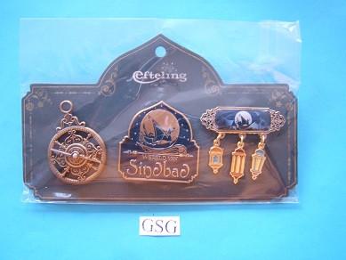 Wereld van Sinbad nr. EPP438-01 tm EPP440-01, Ophalen of Verzenden, Nieuw, Button of Speldje