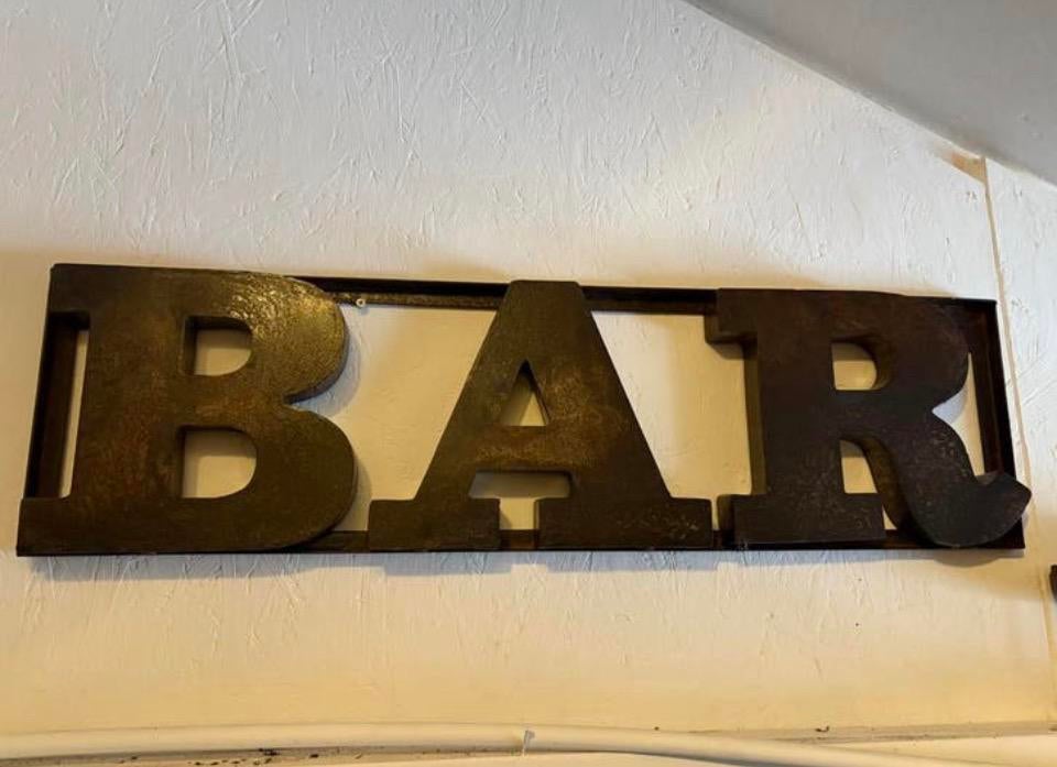 Industriële ijzeren roest letters BAR, Ophalen of Verzenden, Nvt, Nvt, Nvt