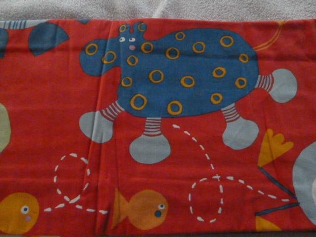 1p- dekbedhoes rood diertjes- met sloop, Eenpersoons, Verzenden, Dekbedovertrek, Zo goed als nieuw