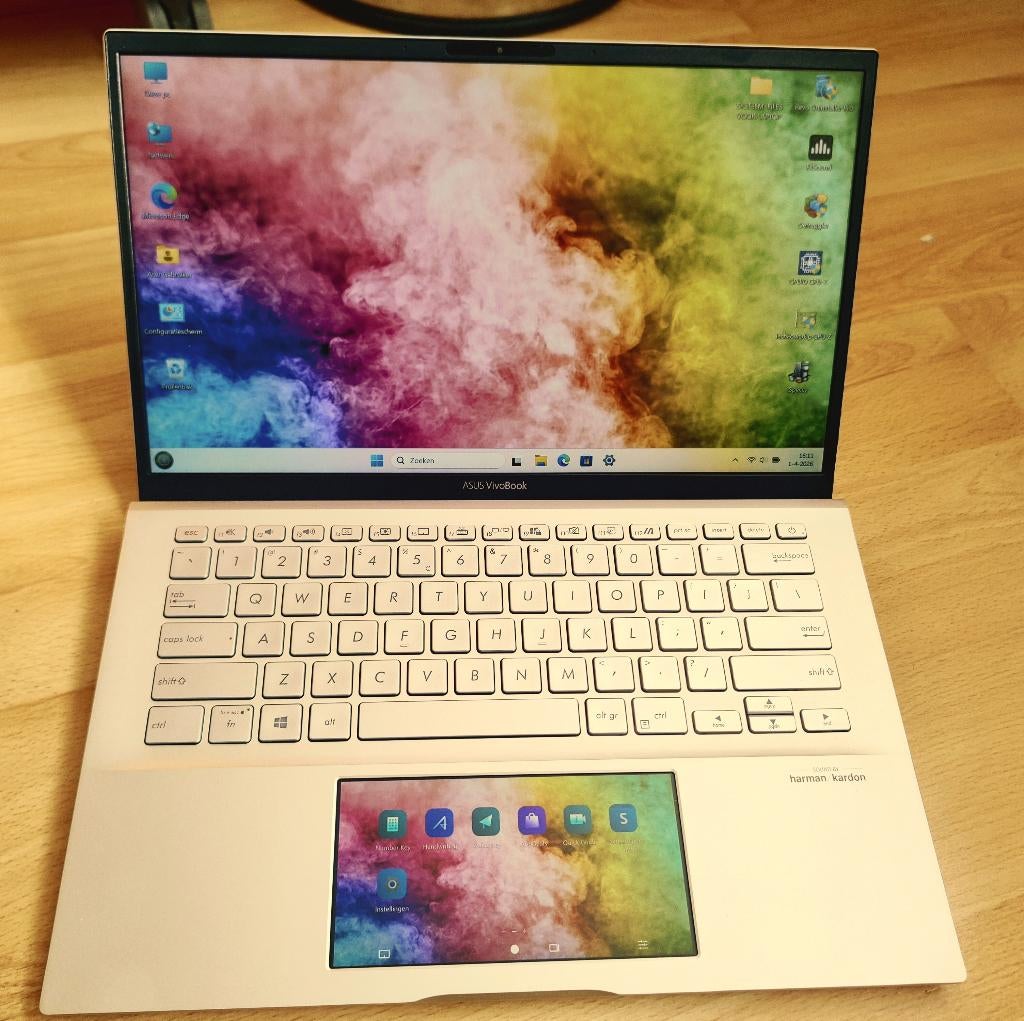 Asus VivoBook 14 /Kleur screenpad/i5-8265/8GB/238NVMe/wifi-6, Computers en Software, Windows Laptops, Intel Core i5-8265U, Qwerty