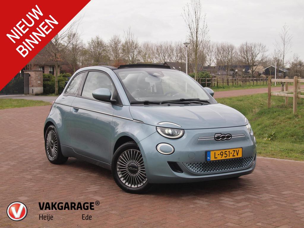 Fiat 500 C Icon 42 kWh | Cabrio | Camera | Apple Carplay | C, Stof, Cabriolet, Origineel Nederlands, 305 km