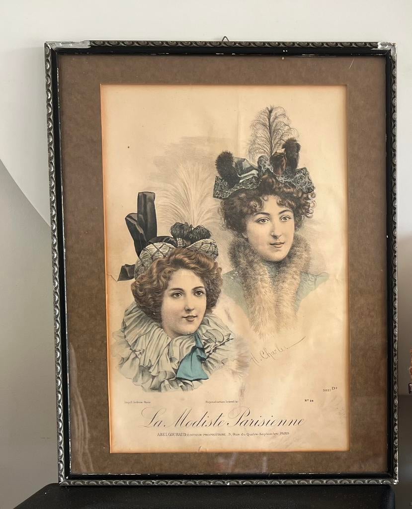Antieke modeprint La Modiste Parisienne, Ophalen