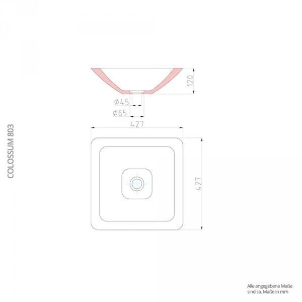 Waskom, wasbak, witte wastafel, opzetwastafel, wit, C-803, Doe-het-zelf en Verbouw, Verzenden, Nieuw, Wastafel