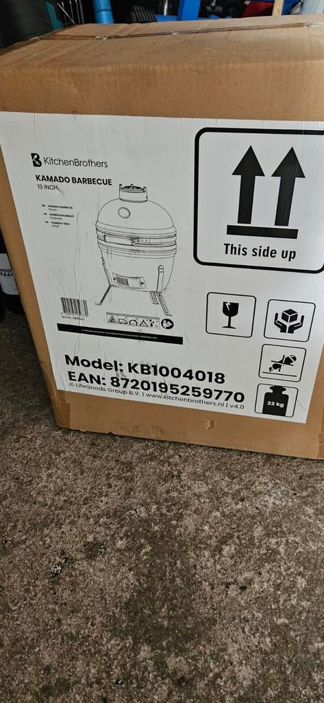 Kamado BBQ 13 inch nieuw in doos, Tuin en Terras, Houtskoolbarbecues, Ophalen, Nieuw, KitchenBrothers