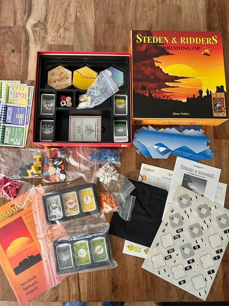 Kolonisten van catan hout, uitbreiding Steden en Ridders, Hobby en Vrije tijd, Gezelschapsspellen | Bordspellen, Ophalen of Verzenden