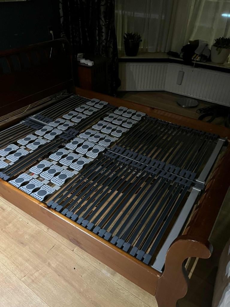 2 stuks Schotelbodem Discflex elektrisch verstelbaar, Huis en Inrichting, Ophalen, Tweepersoons, Zo goed als nieuw, 80 cm