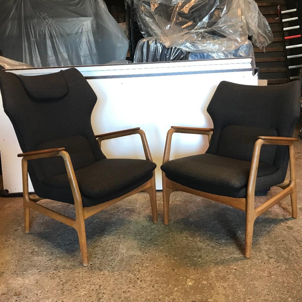 2 Fauteuils heren dames Bovenkamp A. Bender Madsen  vintage, Huis en Inrichting, Fauteuils, Gebruikt, 75 tot 100 cm, Ophalen of Verzenden