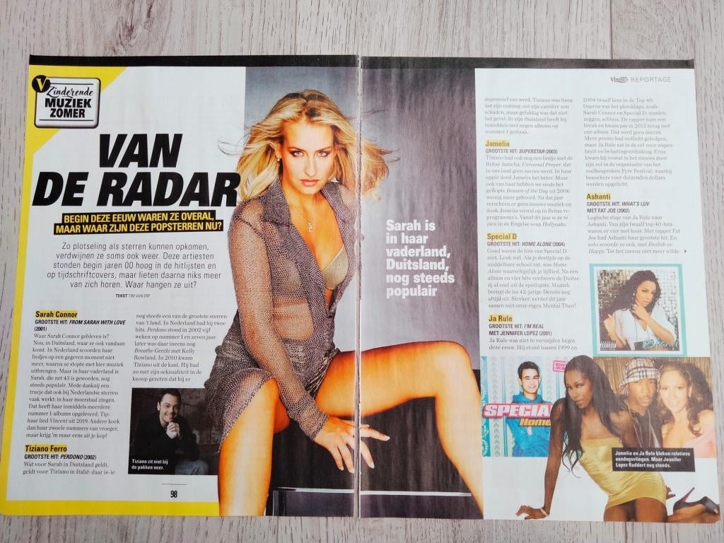 Tijdschrift artikel Sarah Connor Veronica gids 2023, Verzenden, Nieuw, Boek, Tijdschrift of Artikel