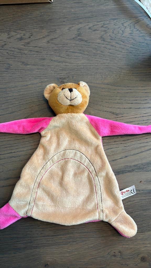 Toi-Toys beer knuffel knuffeldoek nieuw roze beige, Ophalen of Verzenden, Zo goed als nieuw, Beer