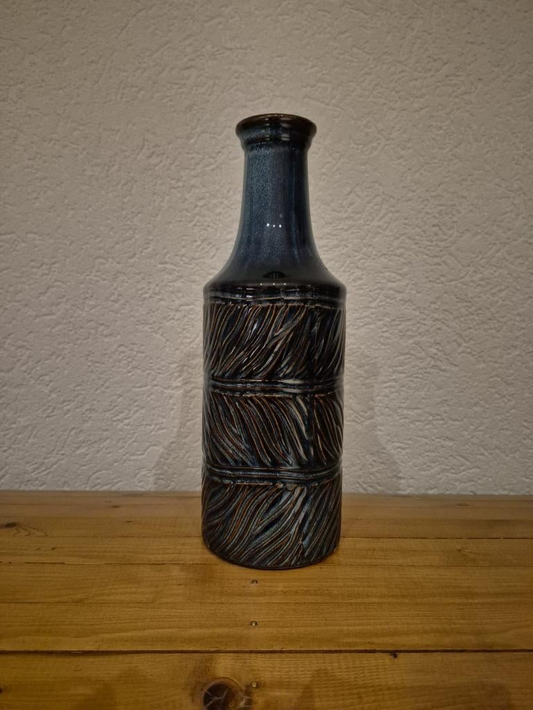 Vaas, Blauw, Aardewerk of Porselein, Ophalen of Verzenden, Zo goed als nieuw