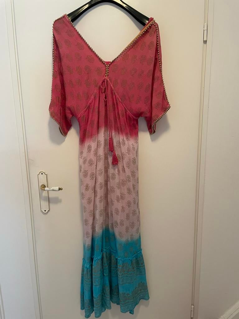 Boho Iniza maxidress. Maat L, Maat 38/40 (M), Ophalen of Verzenden, Zo goed als nieuw, Roze