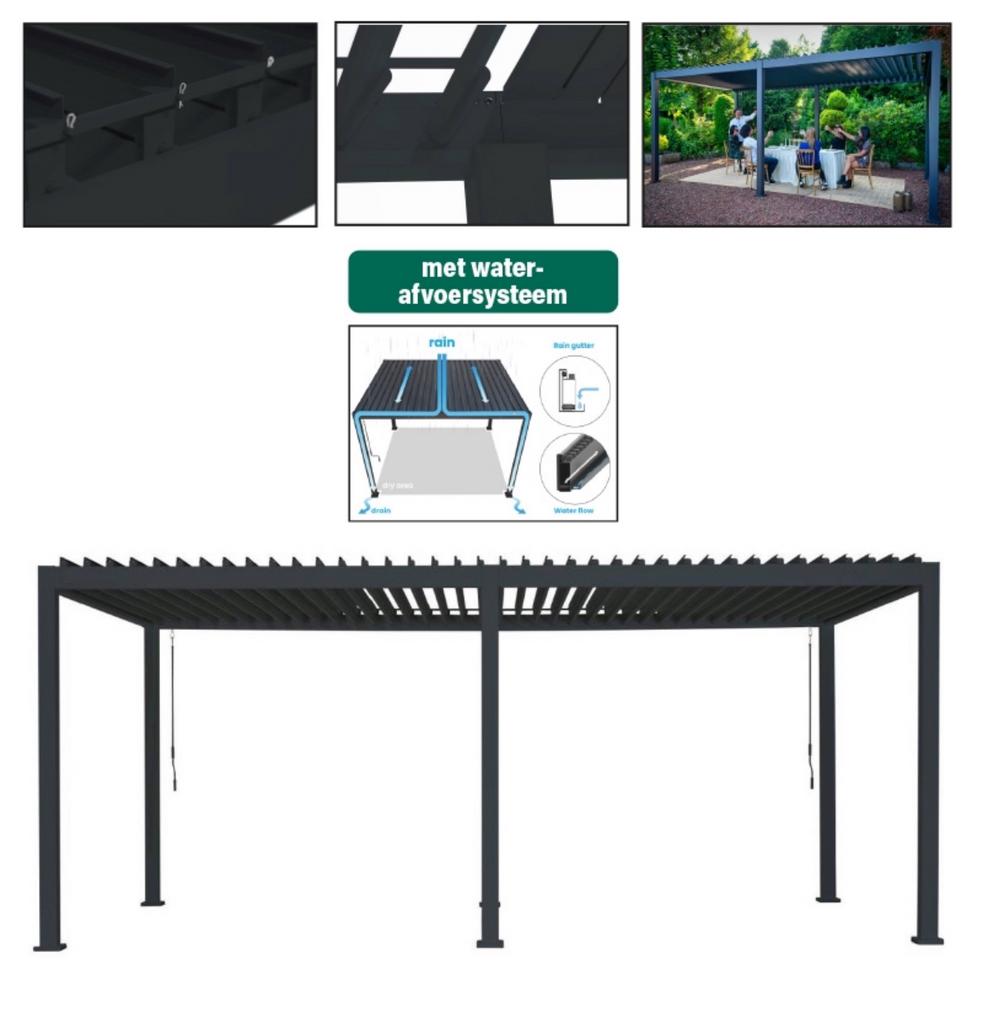 Pergola Mirador 111 - 3x6m - NIEUW - Lamellenoverkapping, Ophalen of Verzenden, Nieuw