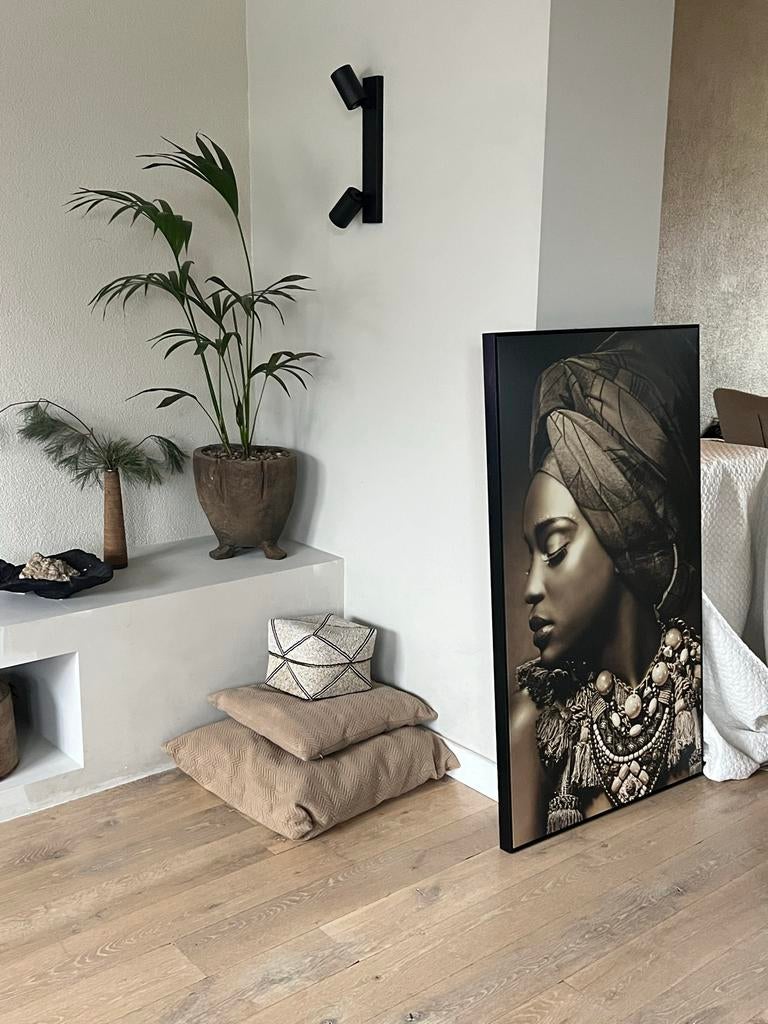 Twee Afrikaanse Schilderijen, Ophalen, Zo goed als nieuw, Schilderij, 75 tot 100 cm