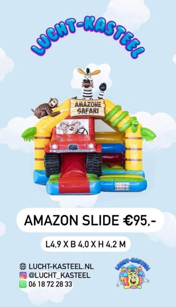 Springkussen huren Amsterdam Velsen Haarlem Beverwijk eo, Ophalen, Zo goed als nieuw, Verjaardag