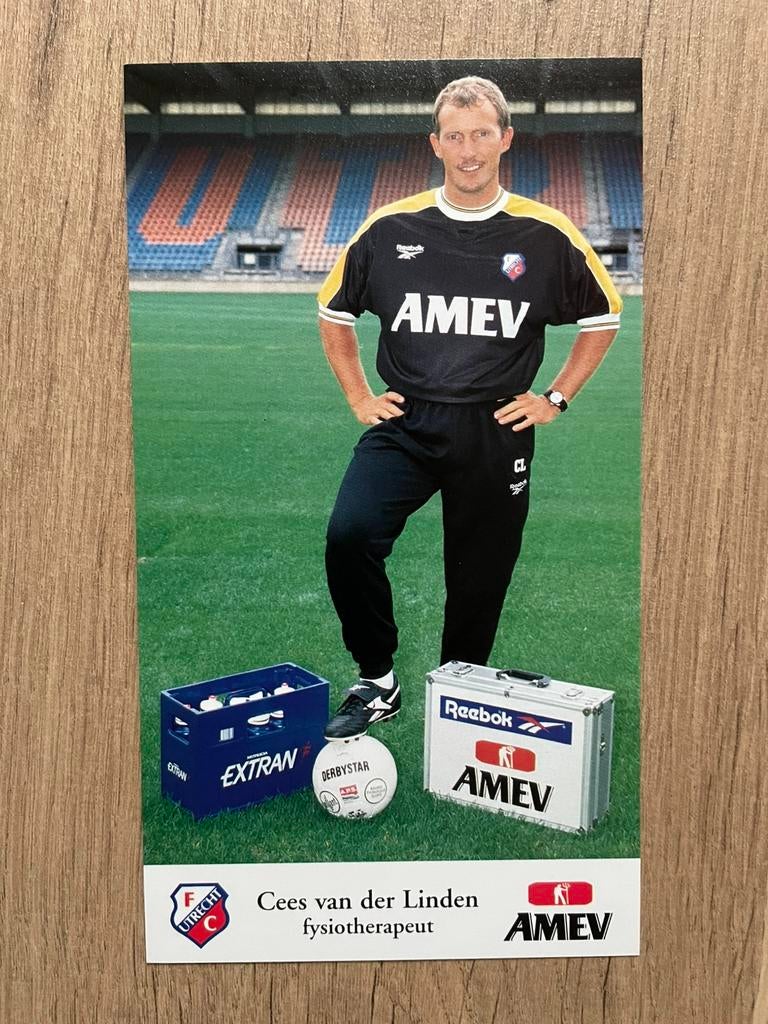 Fotokaart Cees van der Linden (FC Utrecht, PSV ,FC Den Bosch, Ophalen of Verzenden, Nieuw, Spelerskaart