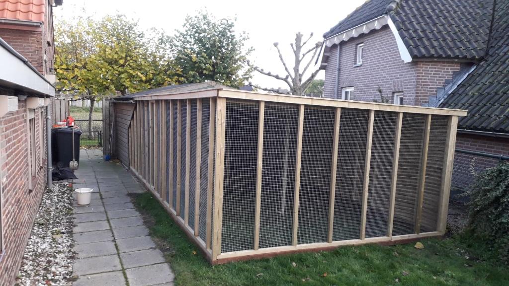 KATTENREN OP MAAT - 🪚🔨🪛van hout en sterk gaas  🐈‍⬛, Ophalen, Nieuw