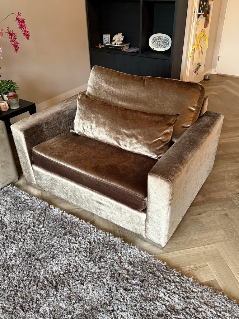 Handgemaakte Lounge Stoel, Huis en Inrichting, Fauteuils, Ophalen, Zo goed als nieuw, Stof, 75 tot 100 cm