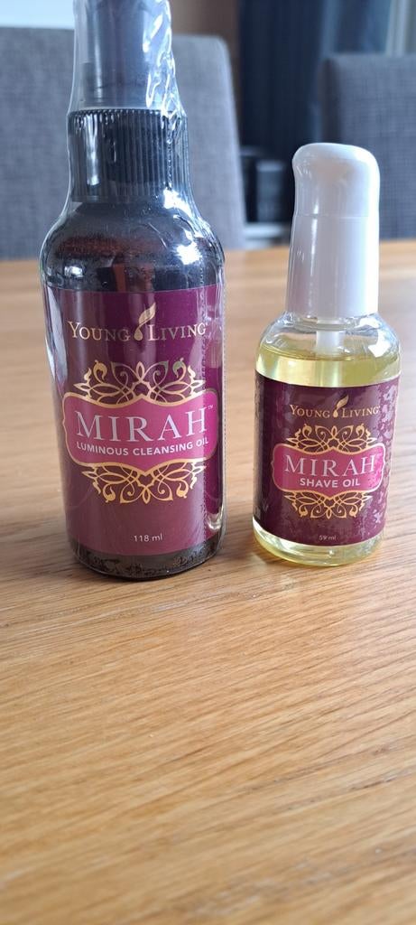 Mirah Luminous Cleansing Oil en shave oil nieuw,  geseald, Ophalen of Verzenden, Nieuw, Bodylotion, Crème of Olie