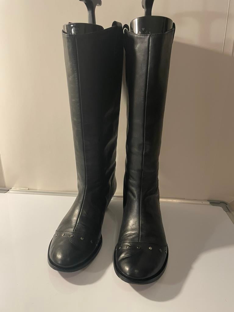 Kop En Staart Vintage Knee High  Leather Women’s Boots EU38, Kleding | Dames, Hoge laarzen, Zwart, Ophalen of Verzenden, Zo goed als nieuw