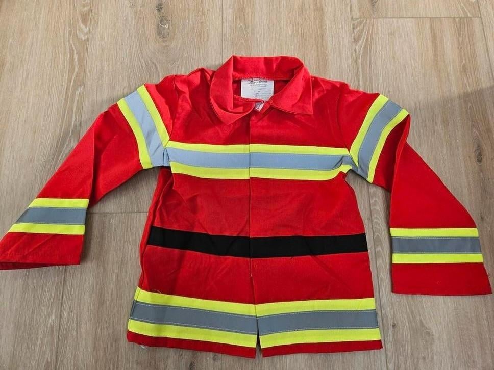 Carnaval brandweerpak maat 98, Kinderen en Baby's, Ophalen of Verzenden, Zo goed als nieuw, 104 of kleiner, Jongen