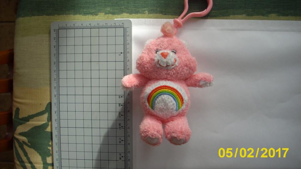 Troetelbeertjes sleutelhanger Rose met regenboog 13cm, Verzenden, Nieuw