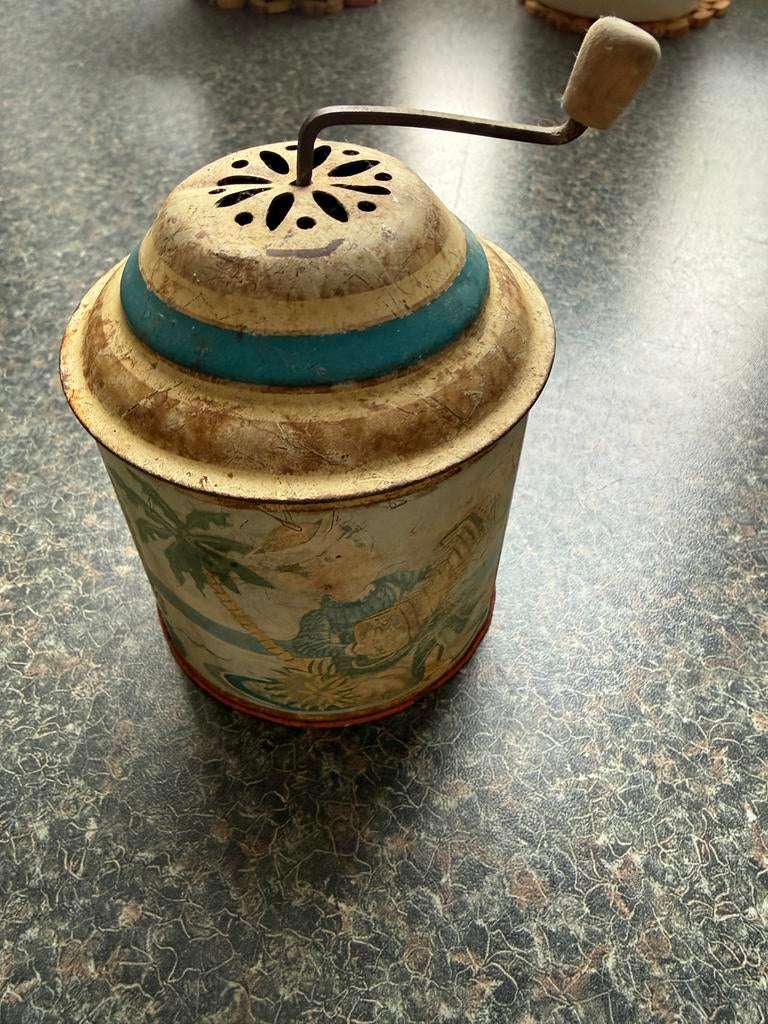 Vintage Muziekdoos met Draaihendel, Antiek en Kunst, Ophalen of Verzenden