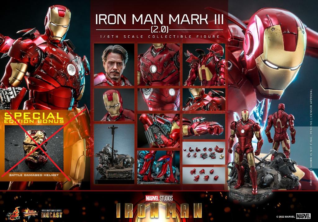 Hot toys Iron man mark 3 2.0, Ophalen of Verzenden, Nieuw