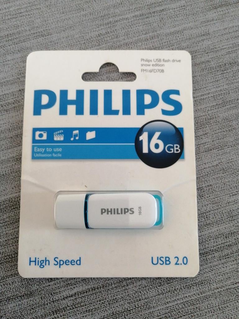 Philips USB Flash Drive 16GB - Nieuw in verpakking!, Computers en Software, USB Sticks, Ophalen of Verzenden, Nieuw, Philips, 16 GB