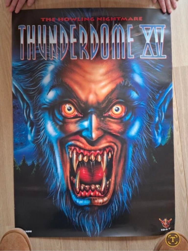 Thunderdome XV The Howling Nightmare Poster (1996, 60x84cm), Rechthoekig Staand, Ophalen of Verzenden, Zo goed als nieuw, A1 t/m A3