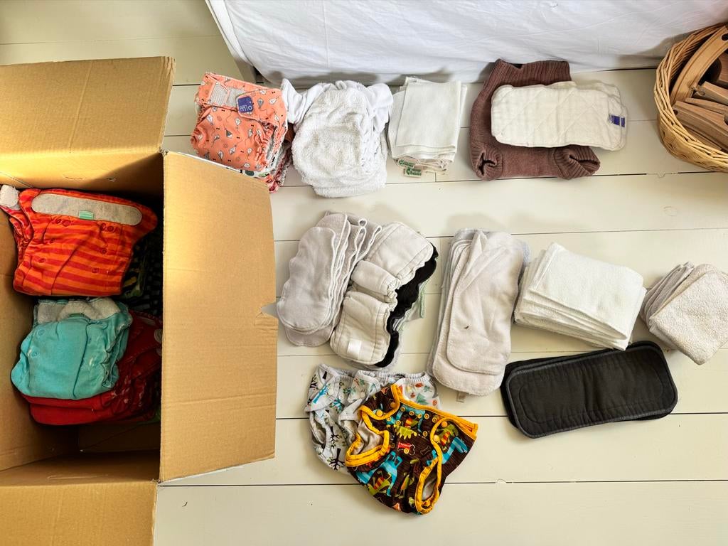 Wasbare luiers Totsbots + inleggers en overbroekjes, Overige merken, Gebruikt, Overige typen, Ophalen of Verzenden