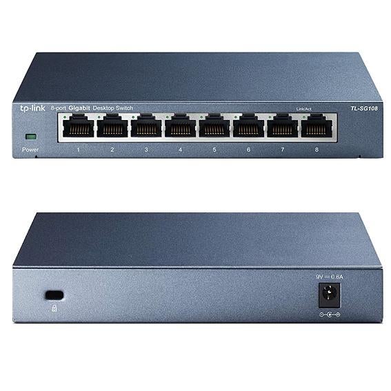 TP-Link TL-SG108 8 port Gigabit Switch, Verzenden, Gebruikt