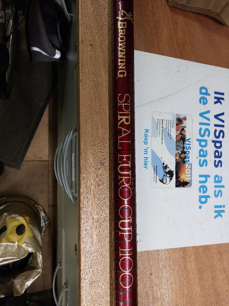 Te koop, Browning Spiral Cup. 11 meter., Watersport en Boten, Ophalen of Verzenden, Gebruikt, Vaste hengel