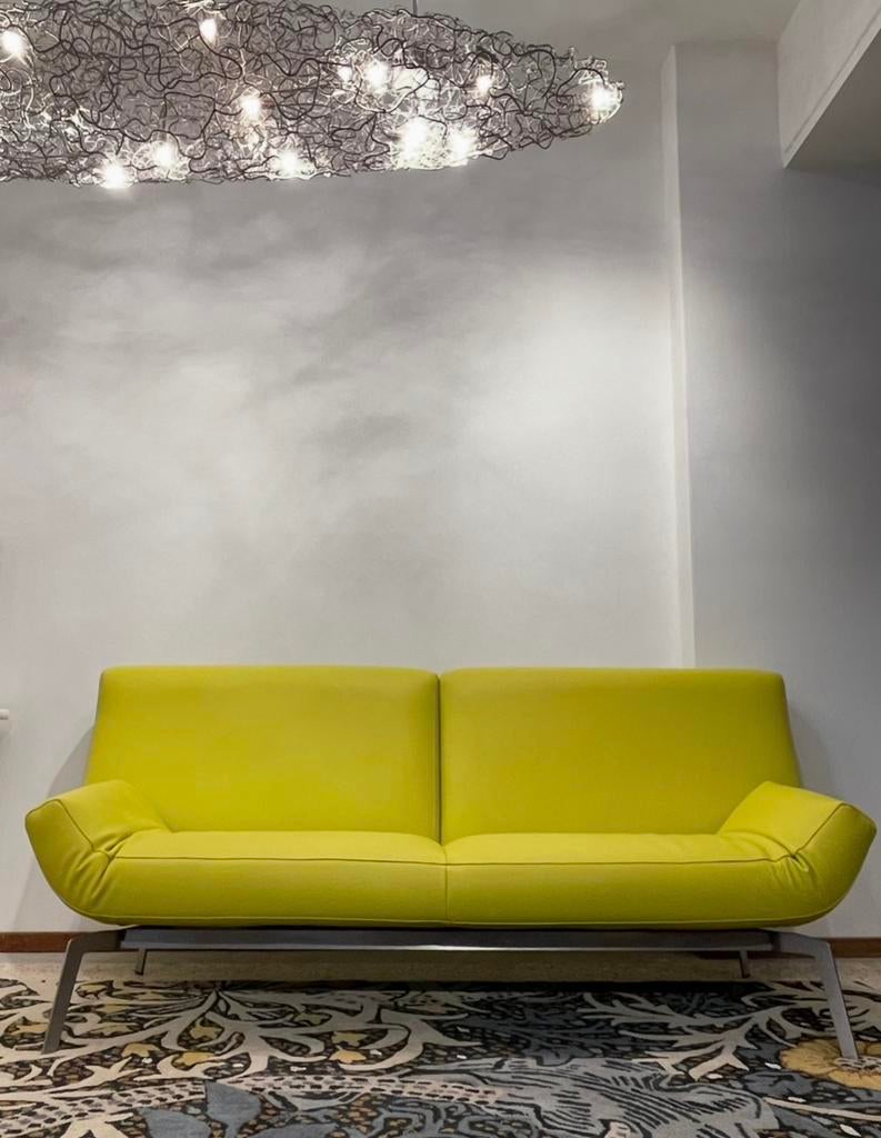 Leolux Shuffle 2 zits bank Senso leder, Ophalen, 150 tot 200 cm, Tweepersoons, 75 tot 100 cm