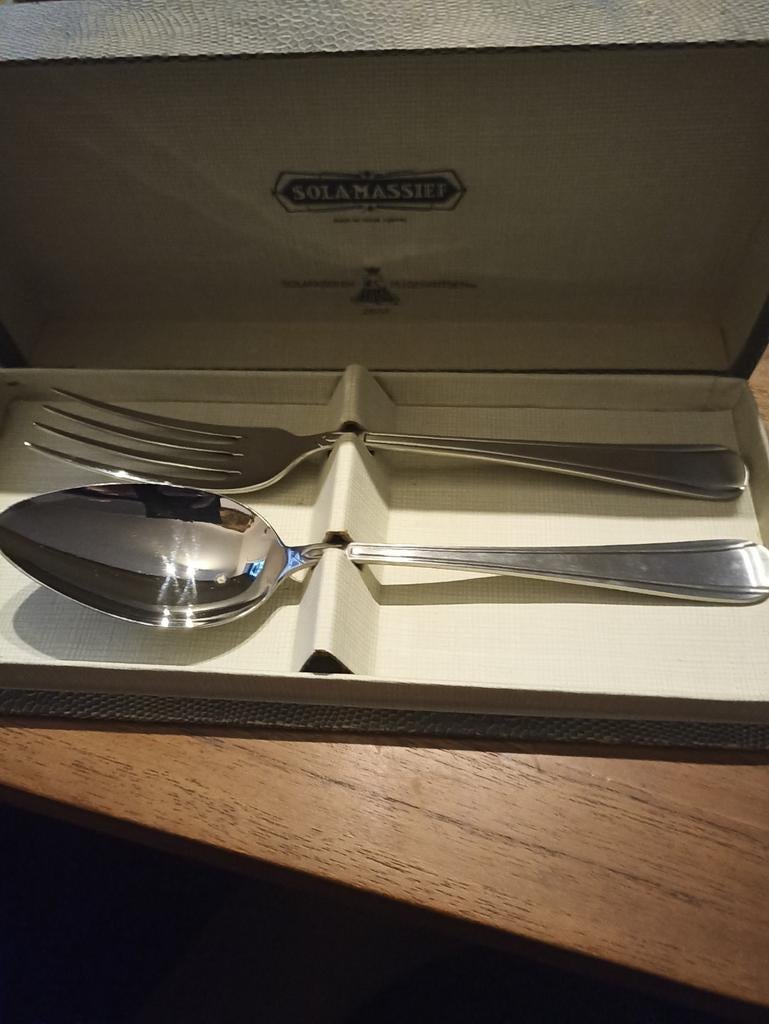 SOLA MASSIEF Lepel en Vork Vintage Geschenkverpakking, Ophalen of Verzenden