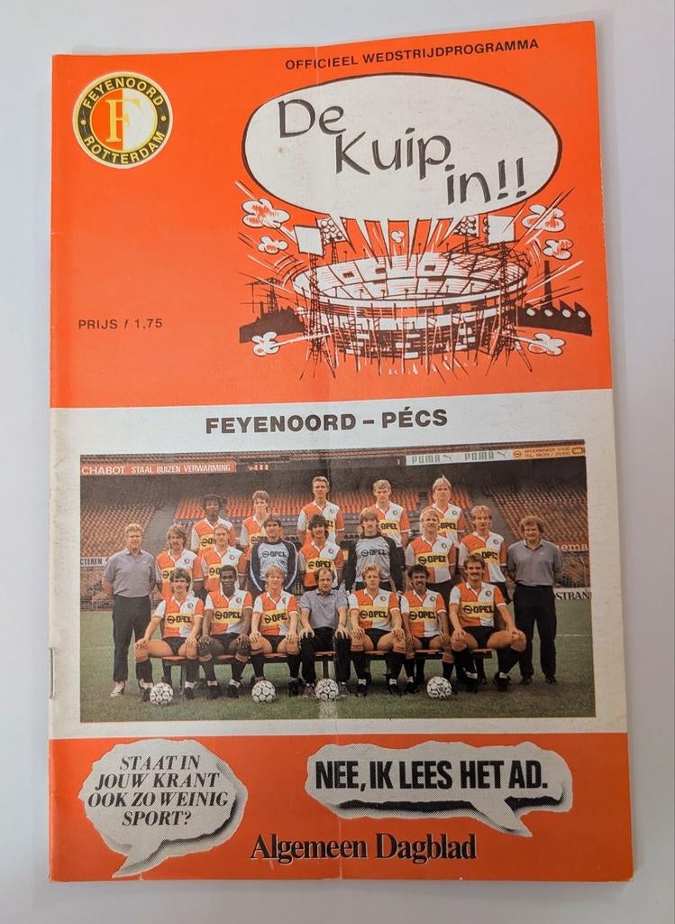 Feyenoord - Pécs Munkas programmaboekje 1-10-1986, Verzenden, Gebruikt, Feyenoord, Boek of Tijdschrift
