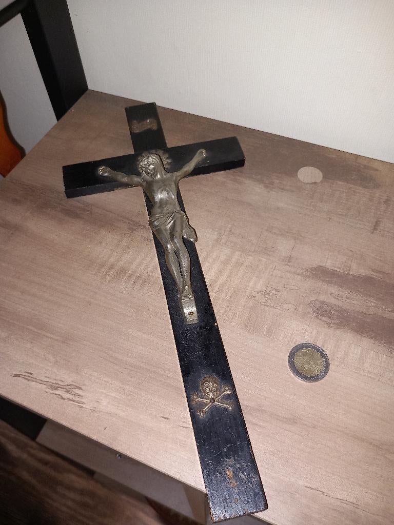 Crucifix groot antiek, Antiek en Kunst, Antiek | Religie, Ophalen of Verzenden
