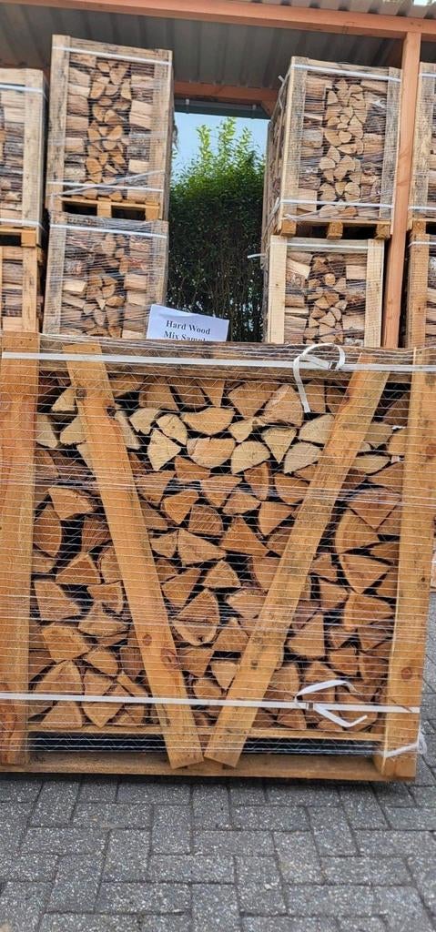 Haardhout direct stoken Eiken of Mix incl bezorgen regio, Tuin en Terras, 3 tot 6 m³, Ophalen of Verzenden, Eikenhout, Blokken