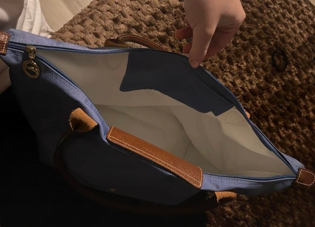 Longchamp Tas - Nieuwstaat, Laptop Past!, Ophalen of Verzenden, Nieuw, Blauw, Handtas