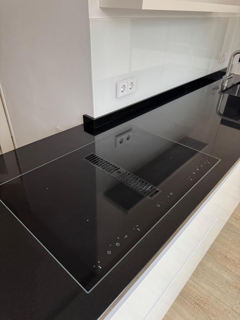 Complete Witte Hoekkeuken Greeploos + Graniet + GEDEMONTEERD, Wit, Hoekkeuken, Graniet of Steen, Ophalen of Verzenden