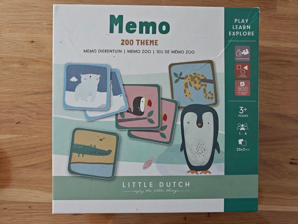 Little Dutch Memory Spel - Zoo Thema, Een of twee spelers, Ophalen of Verzenden, Zo goed als nieuw, Little Dutch